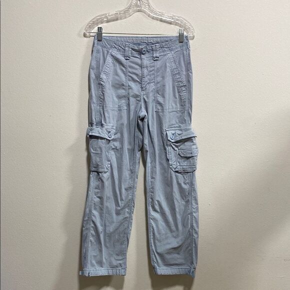 American Eagle Blue Cargo Pants Women’s Size 4 – Stretch Utility AE 1977 - Picture 8 of 14